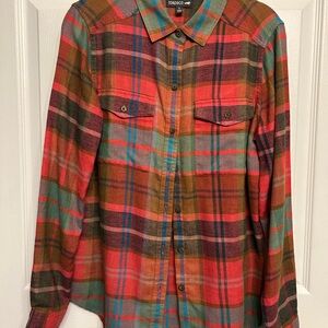 Toad&Co Women's Multicolor Plaid Button Down Shirt Small